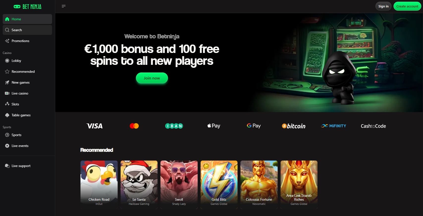BetNinja casino